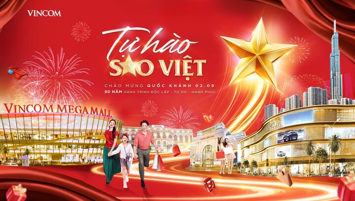 Vincom khởi động chiến dịch 'Tự hào Sao Việt' chào mừng 80 năm Quốc khánh