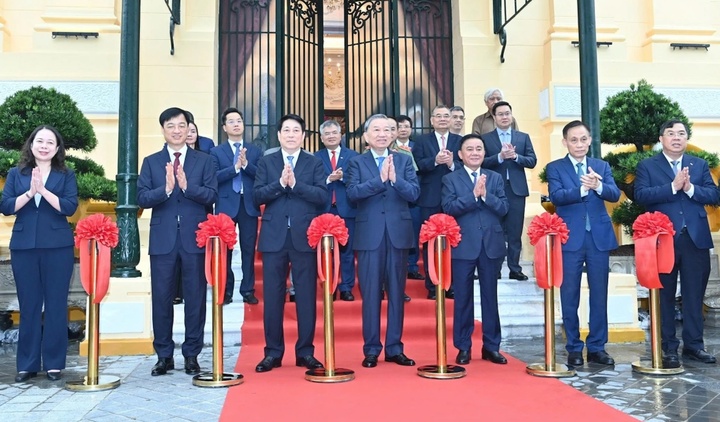 Tổng Bí thư Tô Lâm dự lễ bàn giao tòa nhà Bắc Bộ Phủ ở Hà Nội