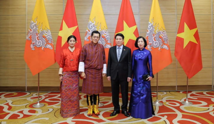 Chủ tịch nước Lương Cường chủ trì chiêu đãi cấp nhà nước Quốc vương Bhutan