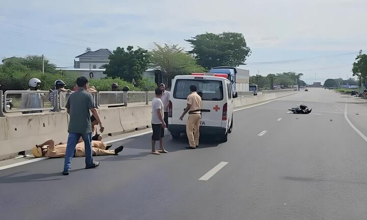 Tạm giam kẻ chạy xe quá tốc độ, tông gãy chân cảnh sát giao thông