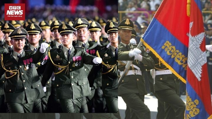 Ấn tượng Quân đội Hoàng gia Campuchia tham gia diễu binh tại Việt Nam