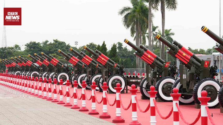 Dàn pháo lễ sẵn sàng khai hoả tại buổi tổng hợp luyện lần 2 