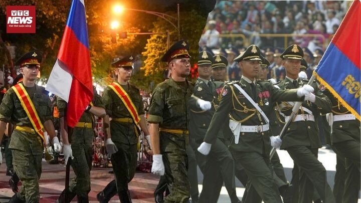 Người dân chào đón Quân đội Nga, Campuchia, Lào hợp luyện diễu binh A80