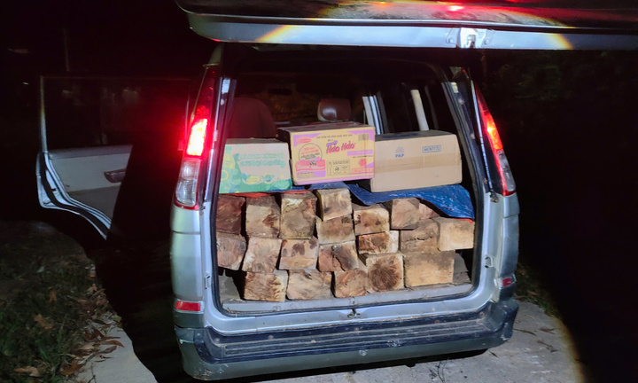 Nổ 3 phát súng chỉ thiên chặn xe chở gỗ lậu ở Đắk Lắk