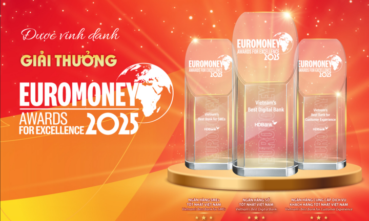 HDBank lập 'hat-trick' giải thưởng Euromoney 2025, khẳng định vị thế tầm quốc tế