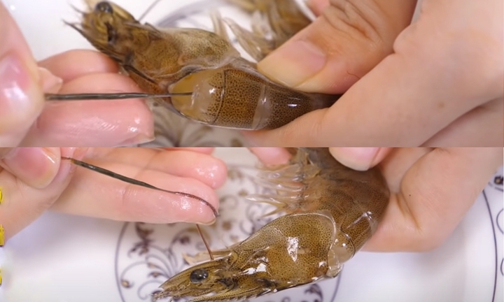 Rút chỉ đen ở lưng tôm sao cho dễ và đẹp?