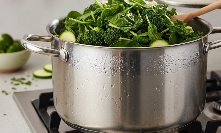 Rau xanh hâm lại có tốt?