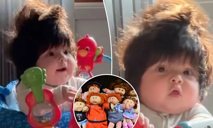 Em bé 5 tháng tuổi khiến dân mạng 'phát cuồng' vì kiểu tóc 'như đội mũ lông'