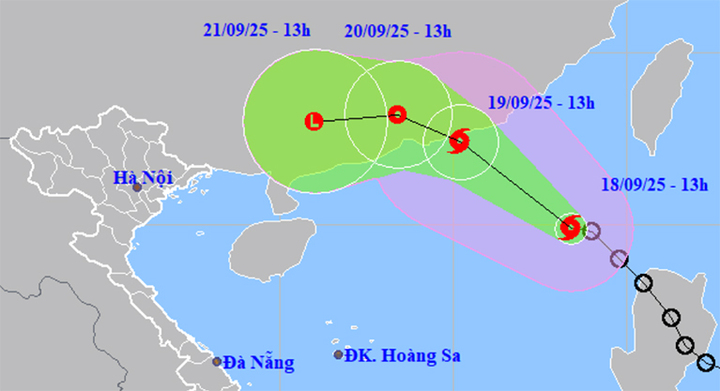 Áp thấp nhiệt đới mạnh thành bão số 8 Mitag, miền Bắc sắp đón mưa lớn diện rộng