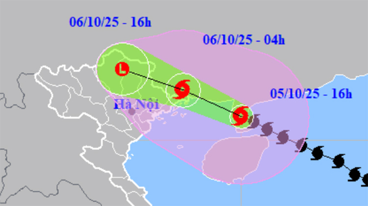 Bão số 11 cách Quảng Ninh 210km, gió mạnh trên đất liền từ đêm nay đến trưa mai
