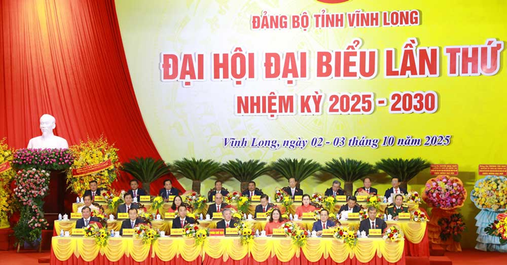 Toàn cảnh Đại hội Đại biểu Đảng bộ tỉnh Vĩnh Long lần I, nhiệm kỳ 2025-2030