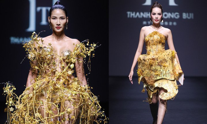 Hoàng Thuỳ, Lê Hoàng Phương 'càn quét' sàn diễn thời trang ở Thượng Hải