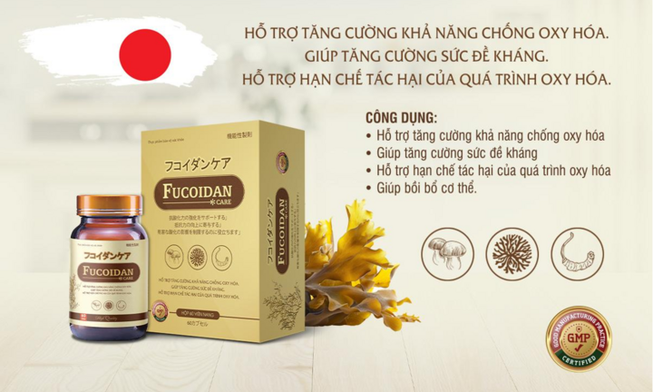 Fucoidan Care - sản phẩm hỗ trợ tăng cường miễn dịch chống oxy hóa