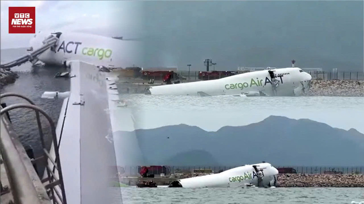 Nguyên nhân máy bay lao xuống biển gãy cánh ở Hong Kong 