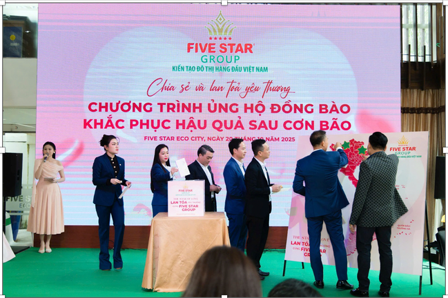 Five Star Group quyên góp 1 tỷ đồng hỗ trợ đồng bào vùng lũ