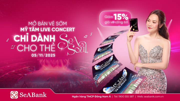 SeABank mang cơ hội săn vé miễn phí trải nghiệm Mỹ Tâm Live Concert 2025