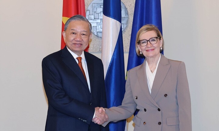 Tổng Bí thư Tô Lâm hội kiến Phó Chủ tịch thứ nhất Quốc hội Phần Lan