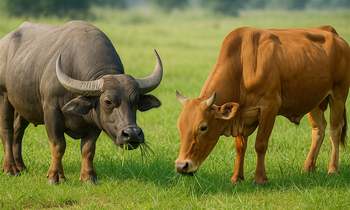 Vì sao trâu bò ăn cỏ mà vẫn to lớn, đầy cơ bắp?