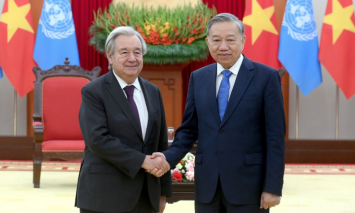  Tổng Bí thư Tô Lâm tiếp Tổng Thư ký Liên hợp quốc 