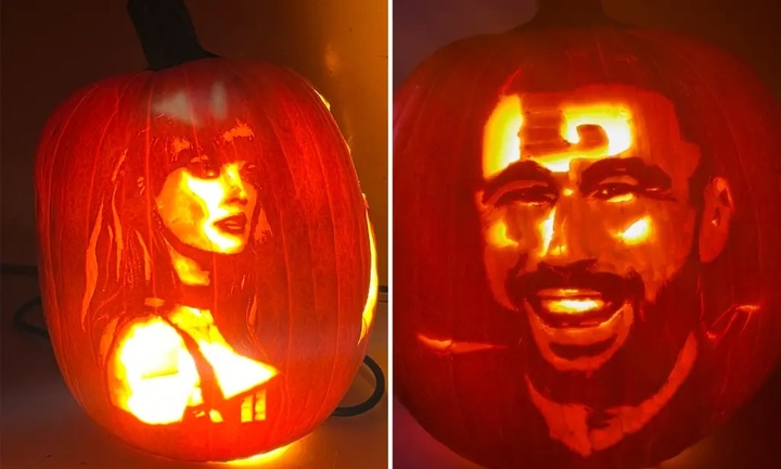 Quả bí ngô khắc hình Taylor Swift làm 'bùng nổ' mùa Halloween 2025