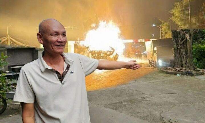 Nổ xe bồn tại Hưng Yên: 'Tiếng nổ như bom, nhà tôi bao nhiêu cửa kính vỡ hết'