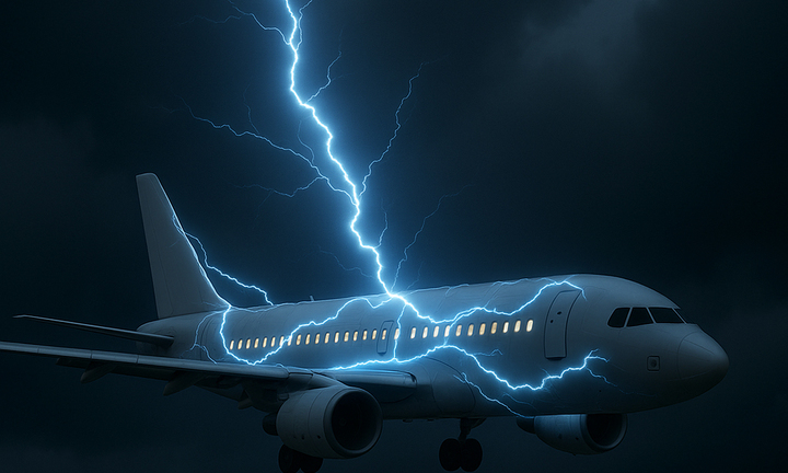 Sét đánh trúng máy bay có nguy hiểm?
