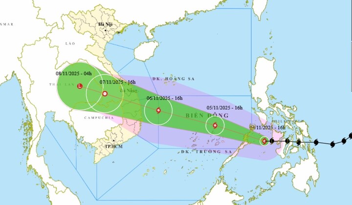 Bão Kalmaegi cường độ rất mạnh, đường đi và tác động tương tự bão Damrey 2017 