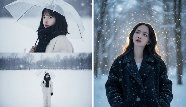 Dân mạng 'phát sốt' với trào lưu tạo ảnh tâm trạng giữa tuyết trắng bằng AI