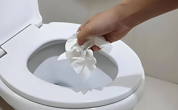 Nên cho giấy vệ sinh vào bồn cầu hay thùng rác?