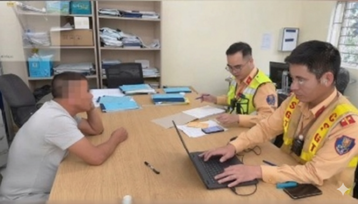 Xử phạt tài xế xe khách đi sai làn trên cao tốc Hà Nội - Hải Phòng