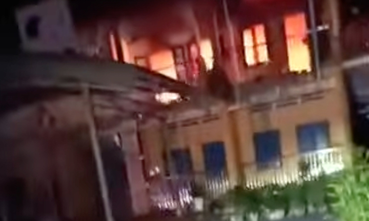 Cháy tầng 2 trường mầm non ở Lào Cai