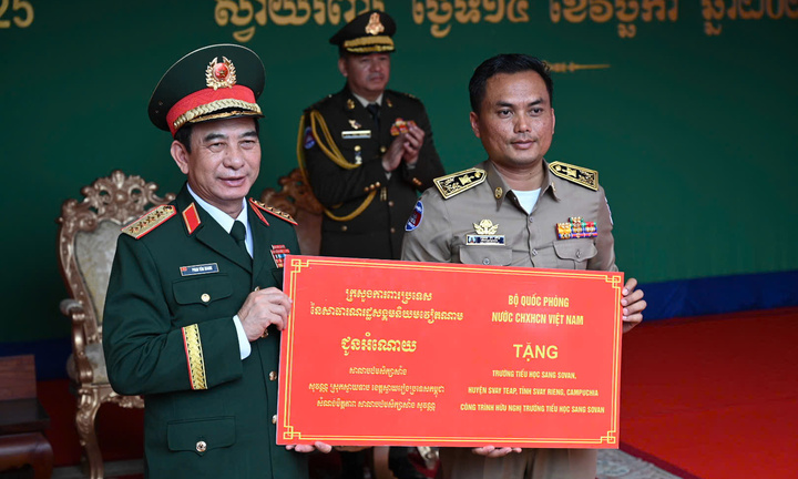 Khởi công công trình hữu nghị trường Tiểu học Sang Sovan ở Campuchia