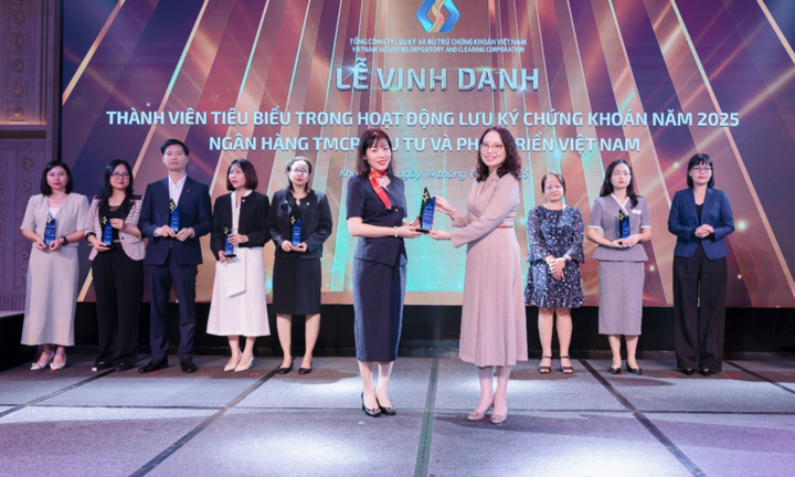 BIDV - Top 10 thành viên tiêu biểu trong hoạt động lưu ký chứng khoán năm 2025