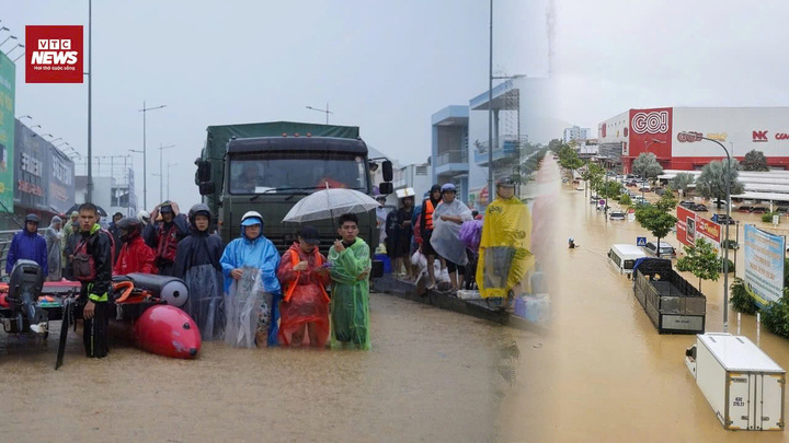 Biển nước 'nhấn chìm' nhà cửa, ô tô ở Nha Trang