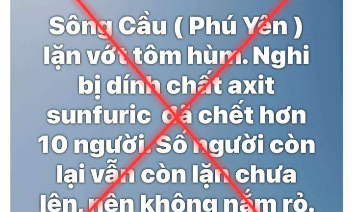 Bác tin đồn axit tràn ra biển ở Đắk Lắk làm chết nhiều thợ lặn