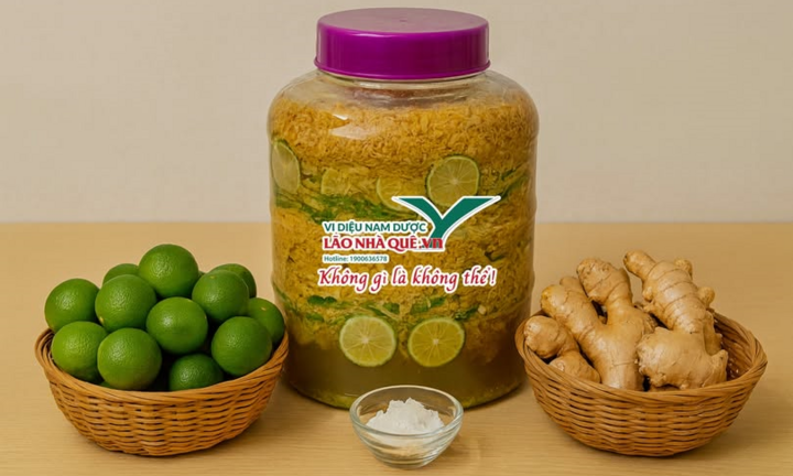 Chanh gừng đường phèn tăng cường đề kháng tự nhiên trong mùa bệnh hô hấp