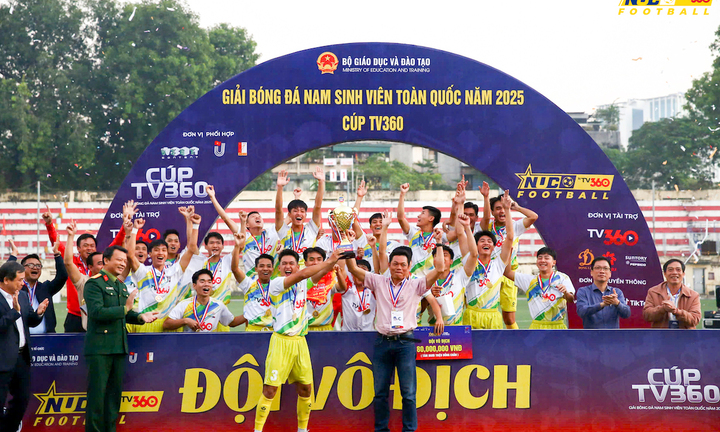 Đại học Huế vô địch Giải bóng đá nam sinh viên toàn quốc 2025
