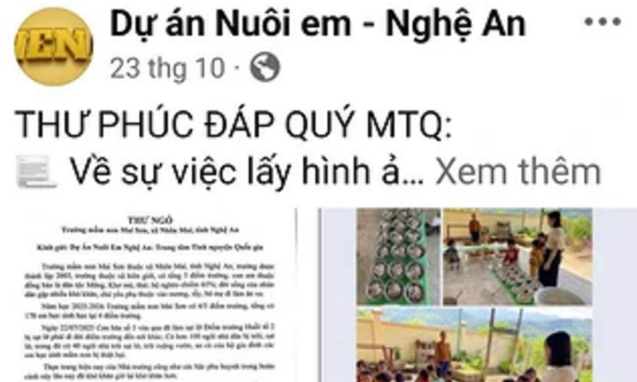 Dự án 'Nuôi em ở Nghệ An' bị tố không minh bạch, công an vào cuộc xác minh