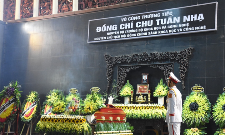 Tổ chức trọng thể lễ tang nguyên Bộ trưởng Bộ Khoa học và Công nghệ Chu Tuấn Nhạ