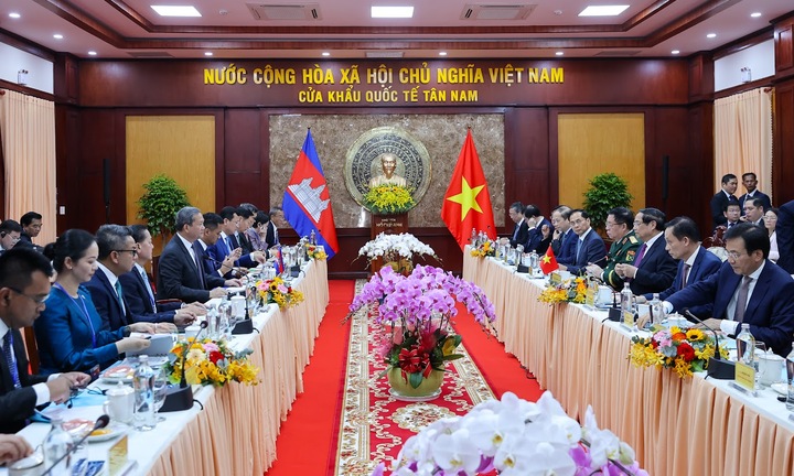 Thủ tướng Phạm Minh Chính hội đàm với Thủ tướng Campuchia Hun Manet