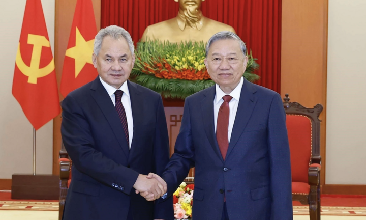 Tổng Bí thư Tô Lâm tiếp Thư ký Hội đồng An ninh Nga