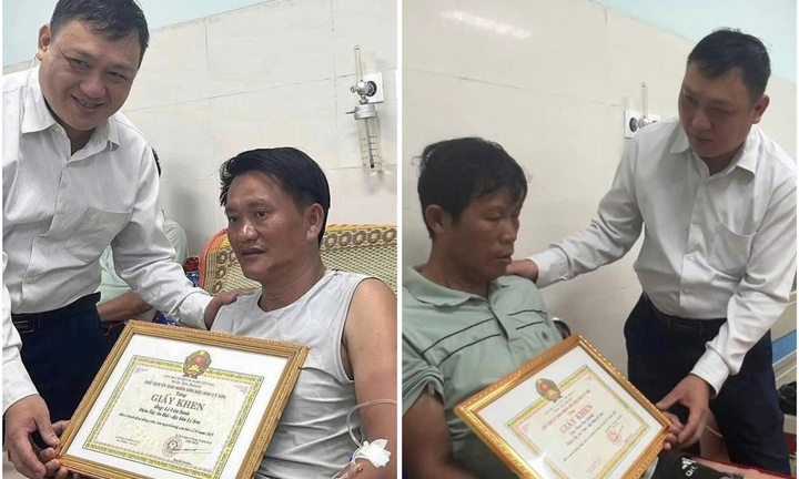 Tặng Huân chương Dũng cảm cho 2 người hùng cứu người trong bão ở Lý Sơn