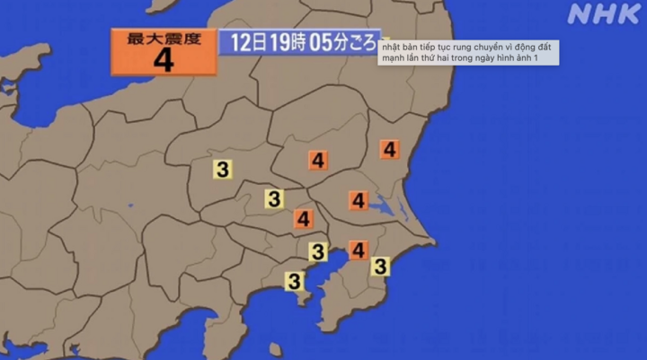 Nhật Bản tiếp tục rung chuyển vì động đất mạnh lần thứ hai trong ngày