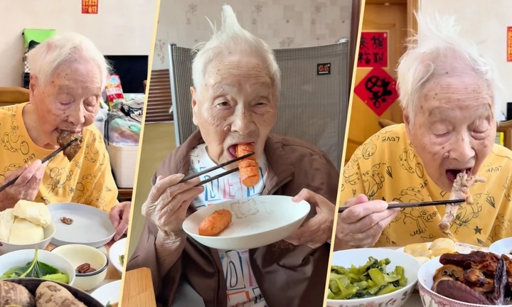 Bí quyết sống thọ của cụ bà 100 tuổi vẫn đam mê ăn uống, thích trà sữa, kem