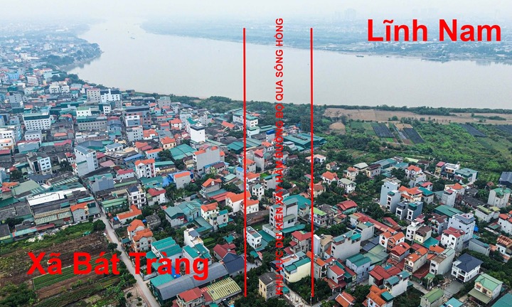 Mục sở thị vị trí Hà Nội dự kiến xây hầm đường bộ hơn 24.600 tỷ qua sông Hồng