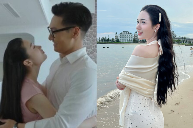 Nữ diễn viên đóng vợ trẻ, kém Mạnh Trường 16 tuổi trong phim giờ vàng VTV là ai?