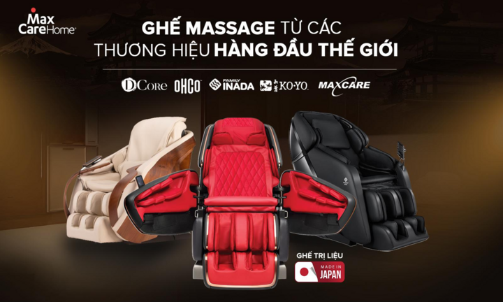 Ba mẫu ghế massage trị liệu đáng chú ý trên thị trường