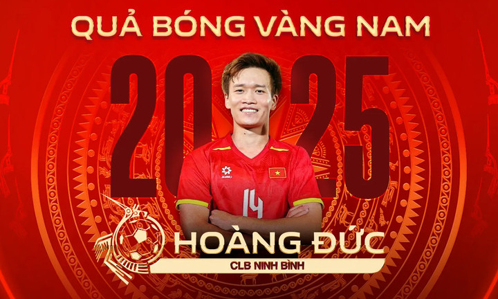 Hoàng Đức lần thứ 3 giành Quả bóng vàng Việt Nam