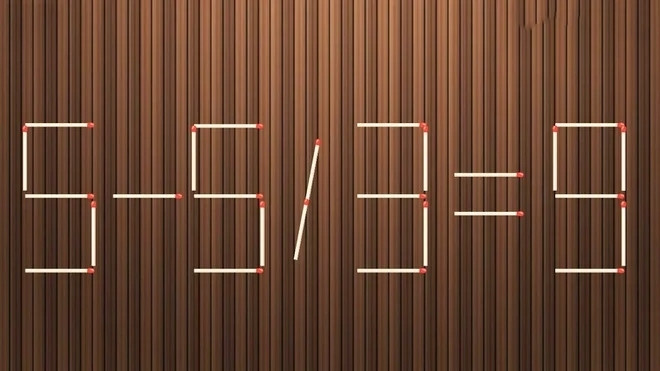 Di chuyển 1 que diêm, phép toán này có thể trở nên đúng?