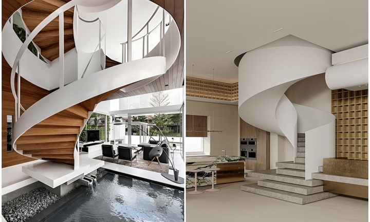 Những mẫu cầu thang xoắn ốc đẹp hiện đại được ưa chuộng